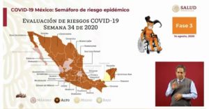 Puebla cambia a semáforo naranja