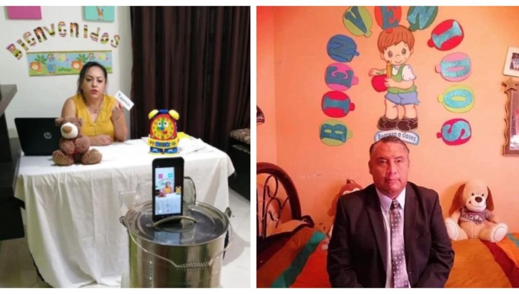 Maestros mexicanos transforman sus hogares en salones de clase