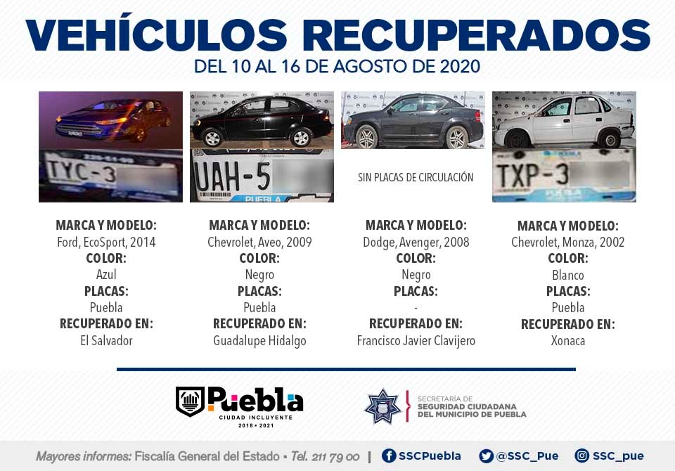 Recuperó Policía Municipal una decena de vehículos con reporte de robo
