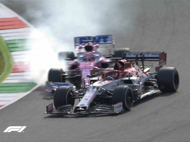 ‘Checo’ Pérez choca con Raikkonen en segunda sesión