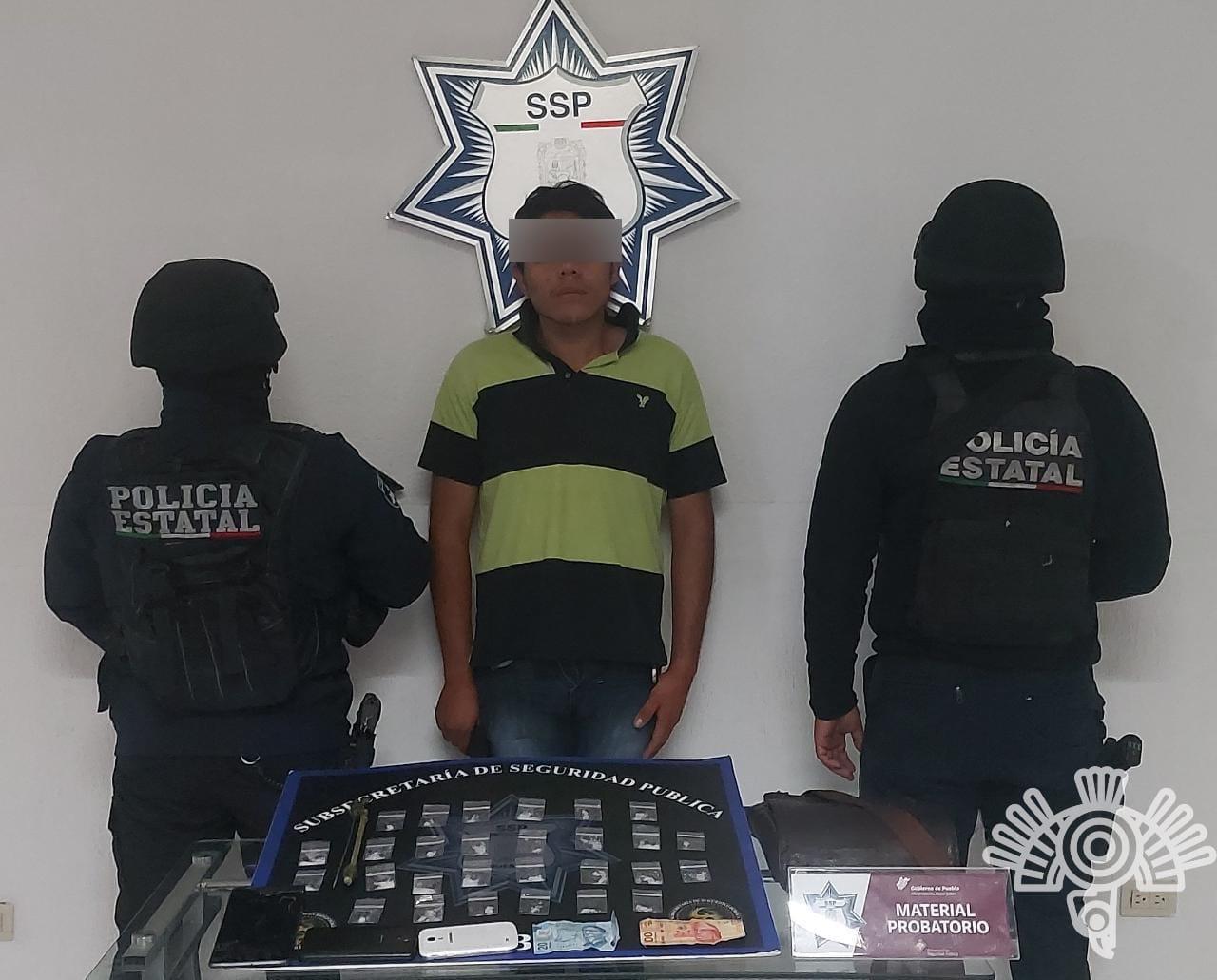 Detiene Policía Estatal a narcovendedor de “El Pelón”