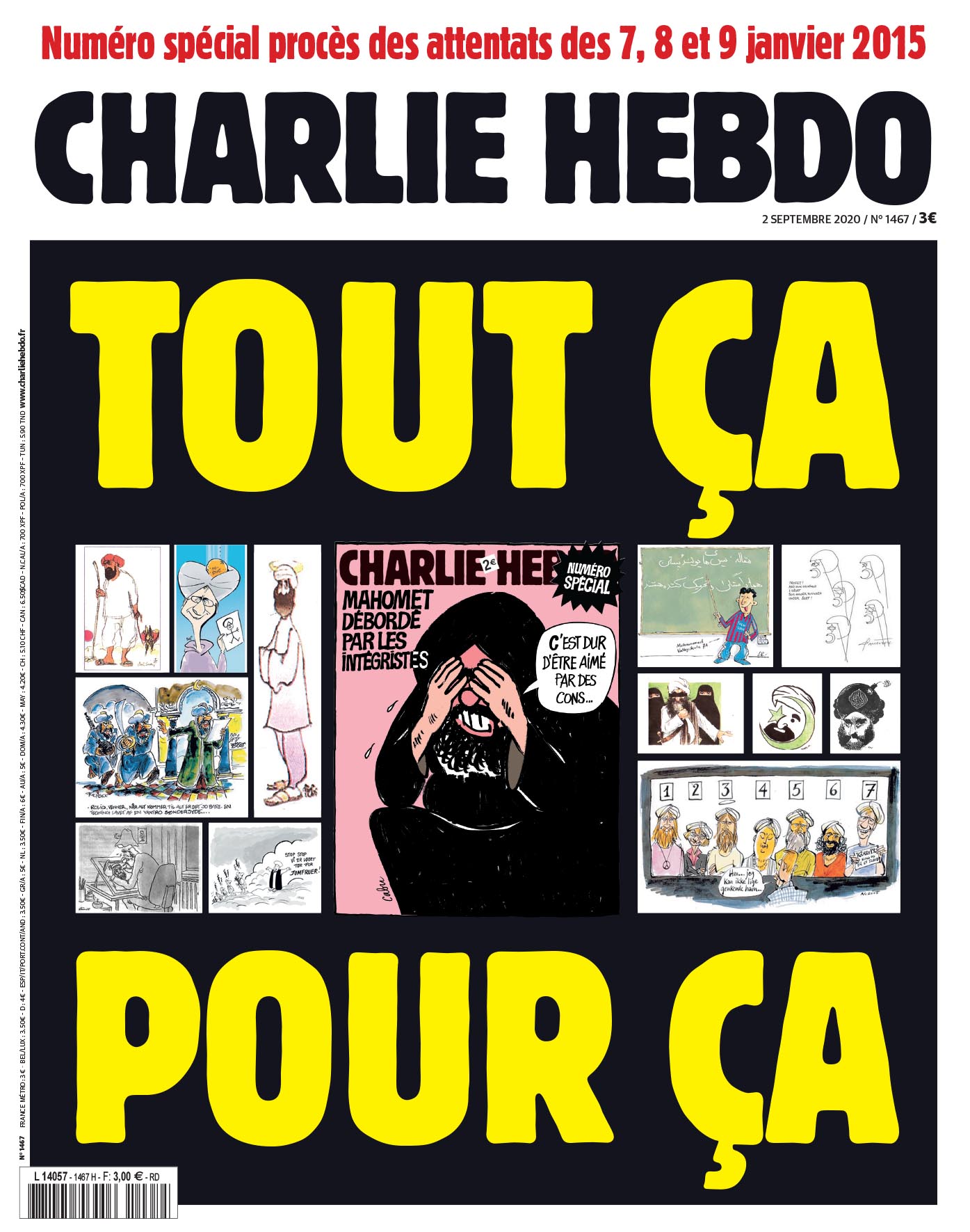 Charlie Hebdo vuelve a publicar caricaturas de Mahoma a cinco años del atentado terrorista