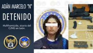 Detienen a Marcelo “N”, alias “ El Chelito”, presunto sicario del CJNG