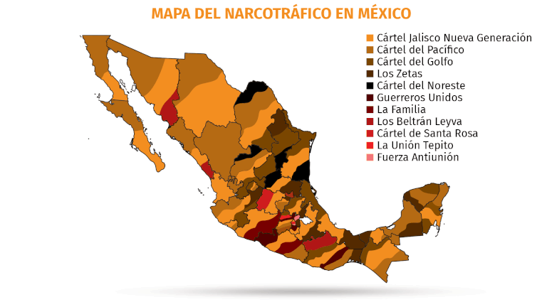 El nuevo mapa del narco en México: CJNG se extiende como una plaga por todo el país