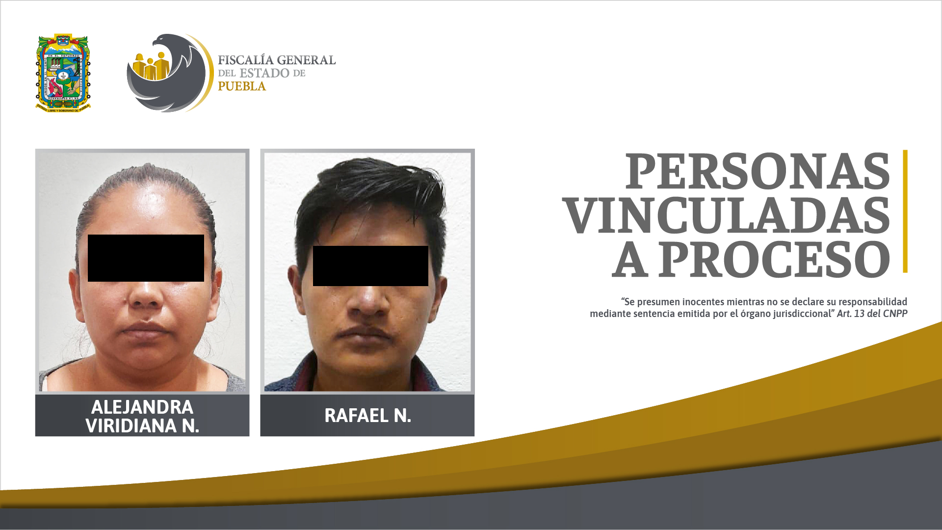 Vinculados a proceso Rafael y Alejandra Viridiana padres de Yaz, por violencia familiar