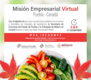 Misión empresarial virtual Puebla-Canadá