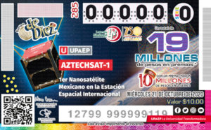 El AztechSat-1 llega a la Lotería Nacional