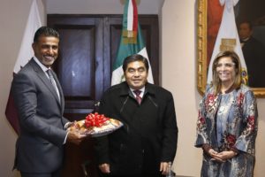 Dialoga MBH con embajador de Qatar para consolidar agenda bilaterial