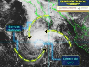 Se forma la depresión tropical ‘Norbert’ frente a BCS