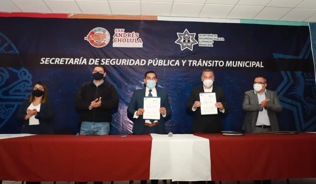 La SSPTM de San Andrés Cholula y la SSP firman Convenio de Colaboración en materia de prevención al delito