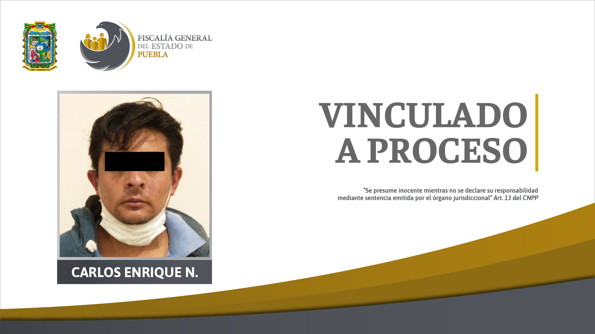 Por homicidio calificado y feminicidio vinculan a proceso a Carlos Enrique