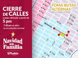 Anuncia Ayuntamiento de Puebla cierre de vialidades por limpieza