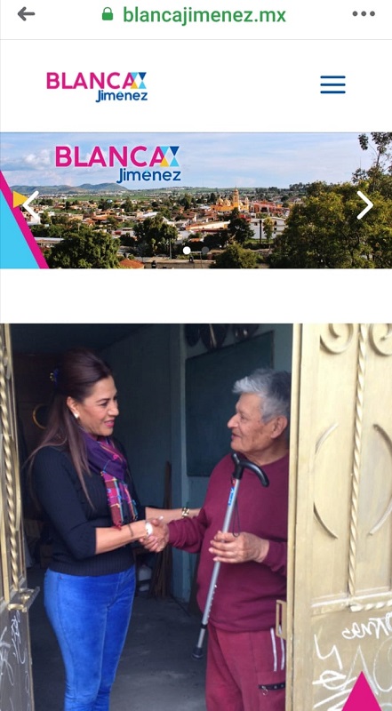 Blanca Jiménez realiza promoción disfrazada en San Andrés Cholula