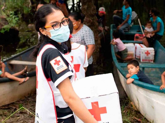 Cruz Roja envía 28 toneladas de ayuda a Tabasco