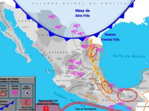 Se encienden focos rojos en Tabasco, Chiapas, Veracruz y Oaxaca por Frente Frío 13