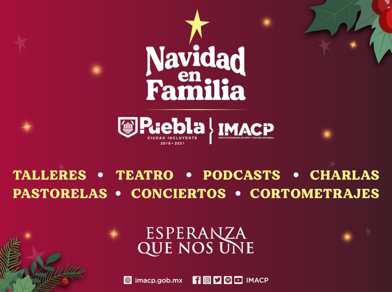 IMACP presenta cartelera de actividades para la temporada navideña