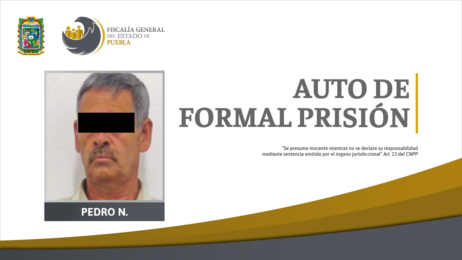 Auto de formal prisión por secuestro agravado en Bugambilias