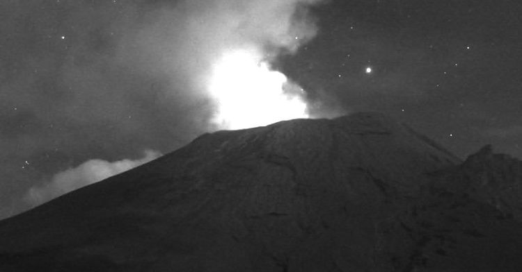 Registra el volcán Popocatépetl en las últimas 24 horas 222 exhalaciones