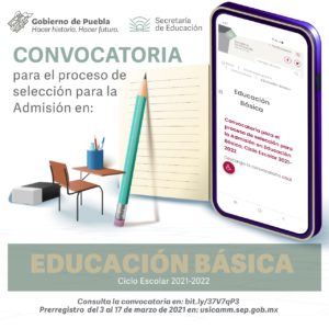 Convoca SEP al proceso de selección para la Admisión en Educación Básica