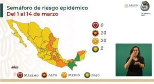 Se mantiene Puebla en semáforo naranja de Covid-19 hasta el 14 de marzo