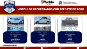 Recupera Policía Municipal cinco vehículos con reporte de robo