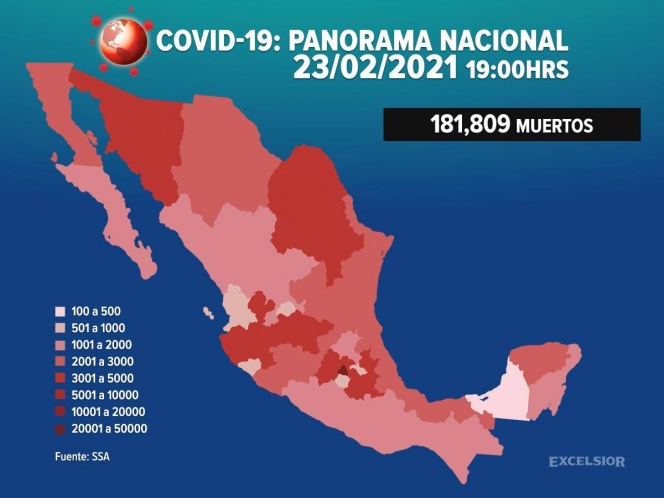 Incrementan las muertes por coronavirus en México