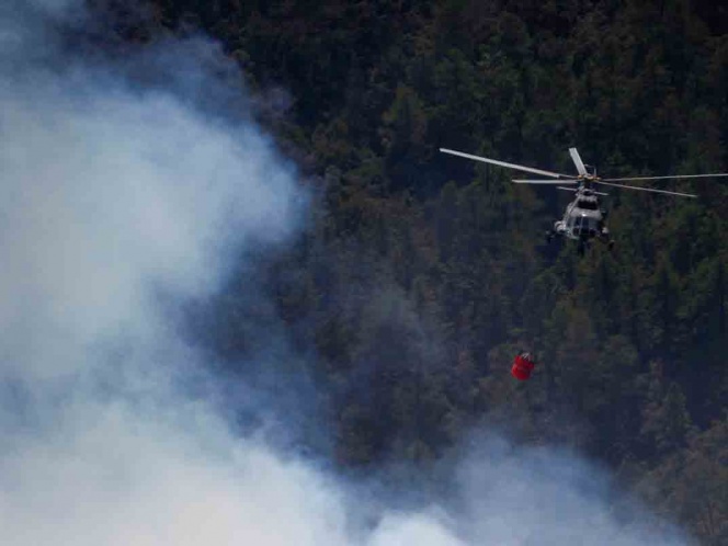 Combaten otro incendio forestal en Huimilpan