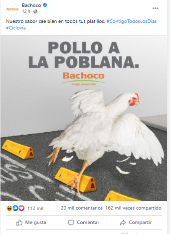 La marca de Pollo Bachoco se vuelve viral por crear meme de la ciclovía de Puebla