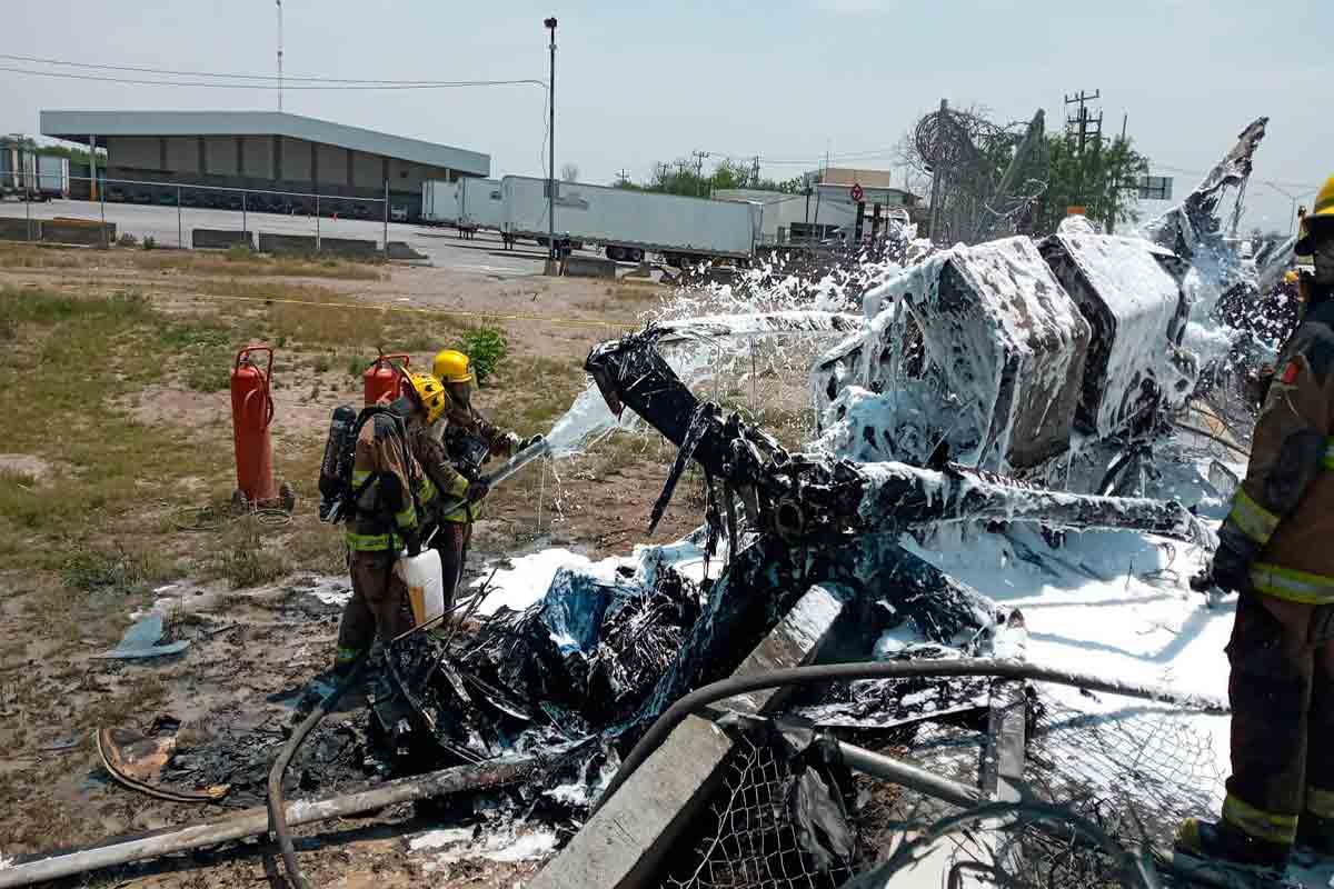 Se desploma helicóptero cerca del Aeropuerto del Norte en NL