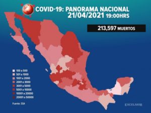 En México incrementan las muertes por covid-19