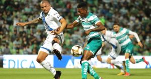 Santos aventaja al Puebla en primer tiempo