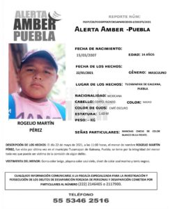 FGE activa Alerta Amber para localizar a menor de 14 años