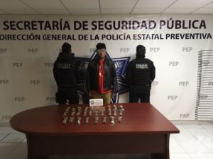 Policía Estatal detiene a presunto distribuidor de droga