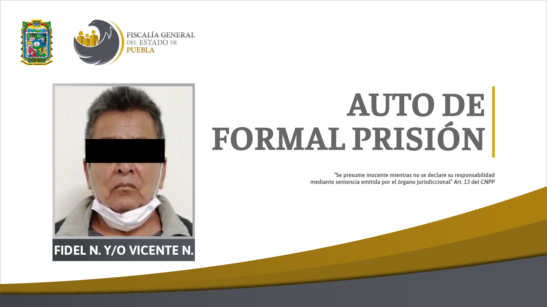 Formal prisión por violación a menor de edad en Tehuacán