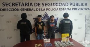 Captura Policía Estatal a dos presuntos distribuidores de droga