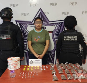 Presunta narcovendedora es detenida por la Policía Estatal