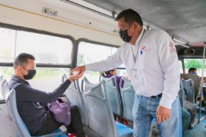 Refuerza SMT operativos de sana distancia en el transporte público