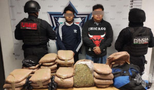 Captura SSP a dos hombres con 30 kilogramos de aparente marihuana