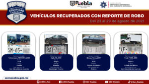 Policía Municipal recuperó siete vehículos con reporte de robo