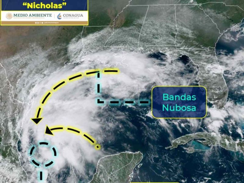 Se forma la tormenta tropical ‘Nicholas’ en el Golfo de México