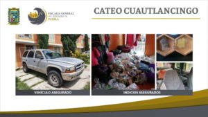 En Cuautlancingo, FGE aseguró droga y artículos presuntamente robados