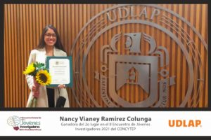 Egresada UDLAP ganadora del segundo lugar en el segundo Encuentro Estatal de Jóvenes Investigadores del CONCYTEP