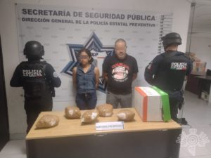 Con aproximadamente siete kilos de cristal, SSP detiene a dos presuntos distribuidores de droga