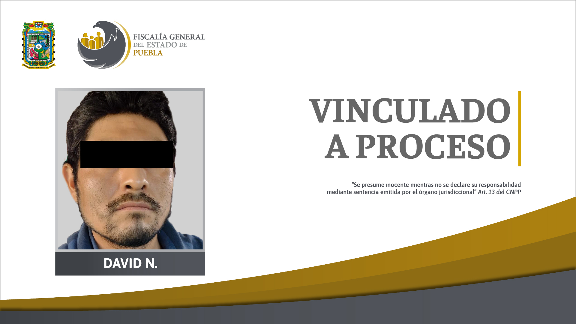 Vinculado a proceso presunto homicida de un menor de edad en Huauchinango