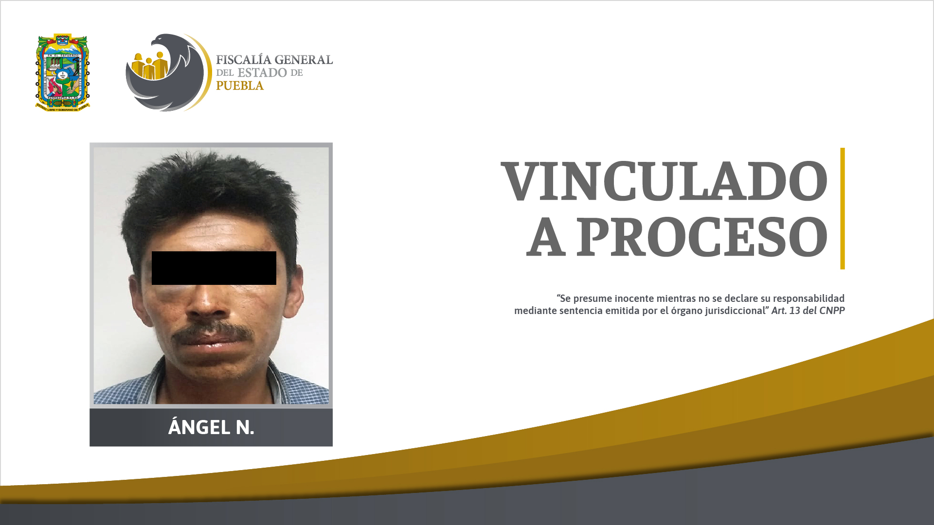Fiscalía Puebla aprehendió a presunto responsable de violación equiparada