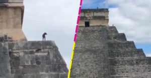 Video de un perrito en la cima de Chichen Itzá se vuelve viral