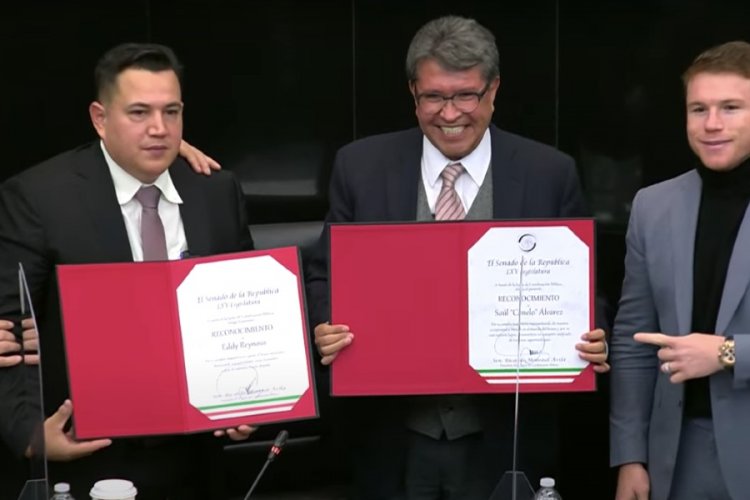 Senado aclama trayectoria de Eddy Reynoso y reconoce victorias que ‘El Canelo’ ha dado al boxeo y al país