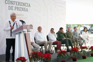 López Obrador constata avances de seguridad en Tabasco; delitos de alto impacto van a la baja