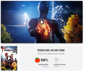 ¡Sorprendente! Spider-Man: No Way Home tiene calificación casi perfecta en Rotten Tomatoes