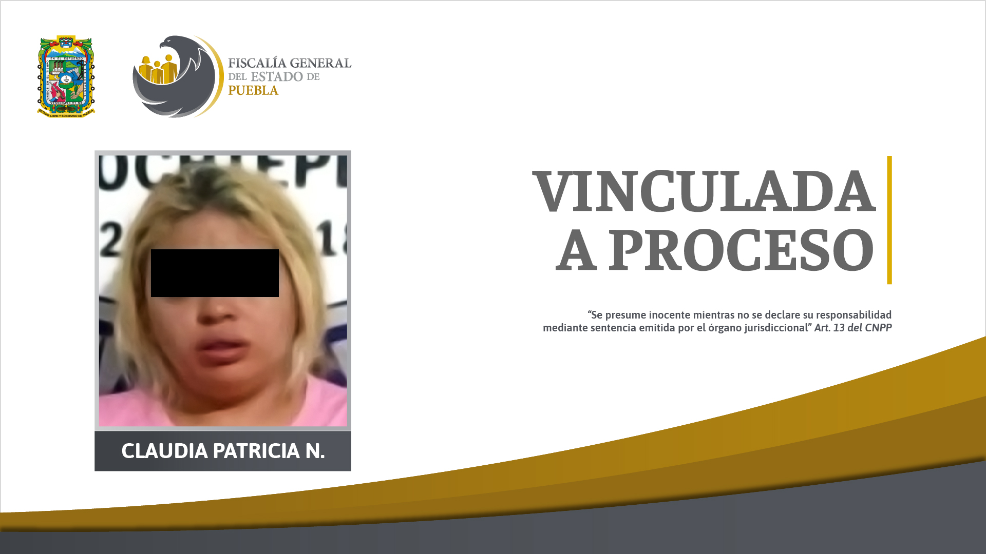 Vinculada a proceso por el homicidio de un hombre en el municipio de Tochtepec